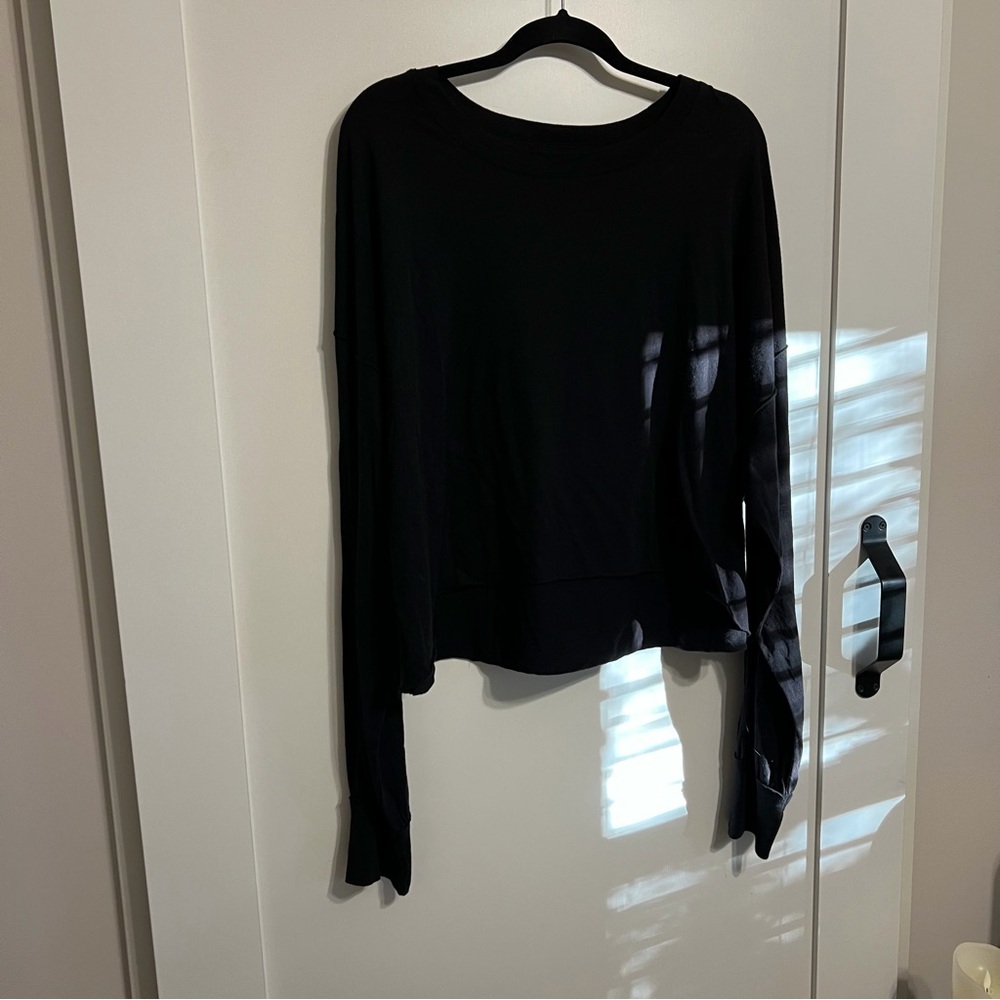 Free People Style We The Free Classic Black Long Sleeve Tee